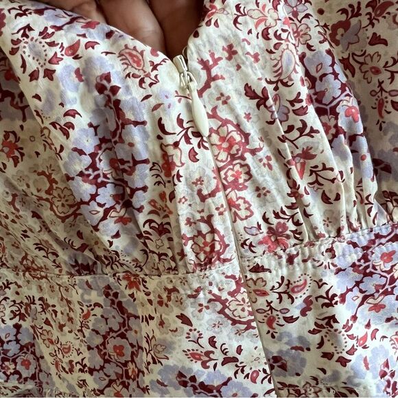 J.CrewPuff-sleeve V-neck top in Ratti paisley garden NWT - Picture 15 of 16